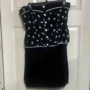 Black Skull Print Dress